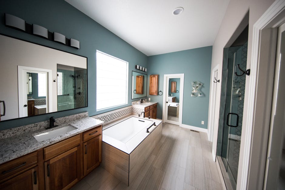 modern master bathroom remodel