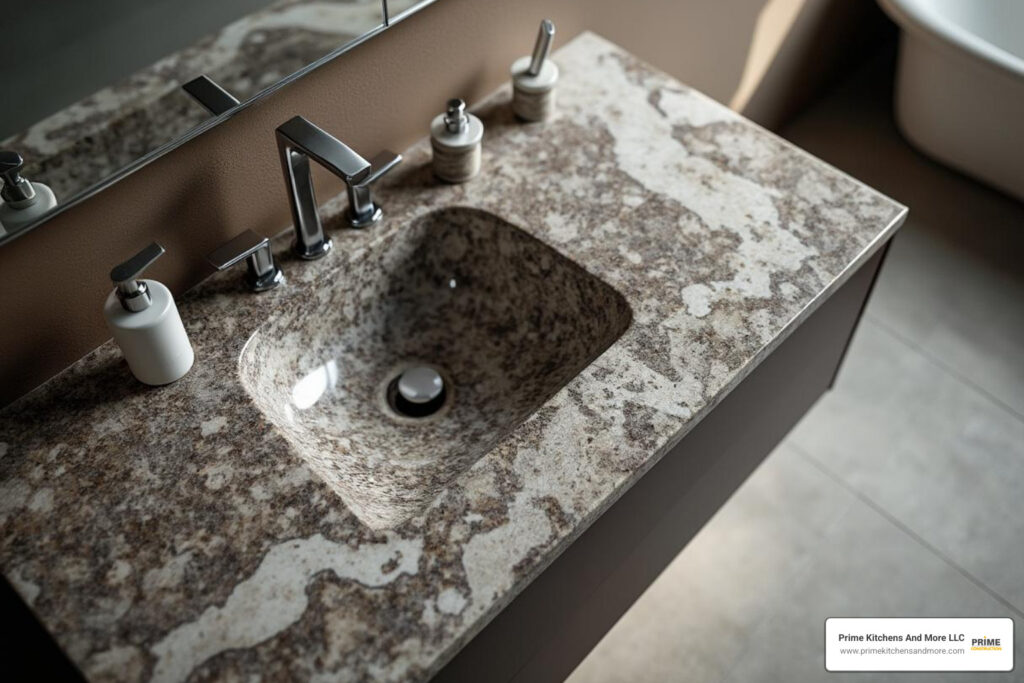 bathroom vanity granite top