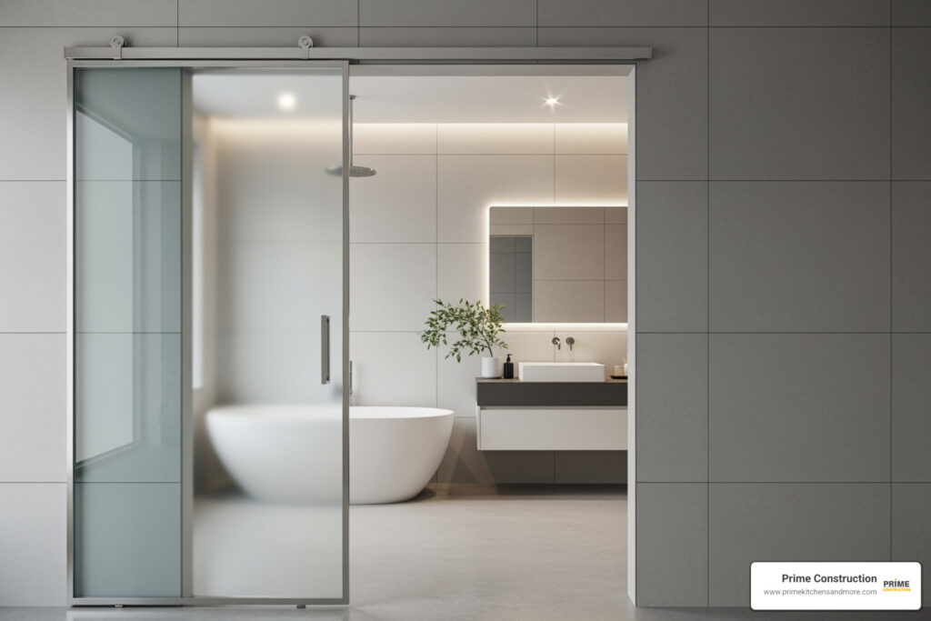 sliding door bathroom ideas