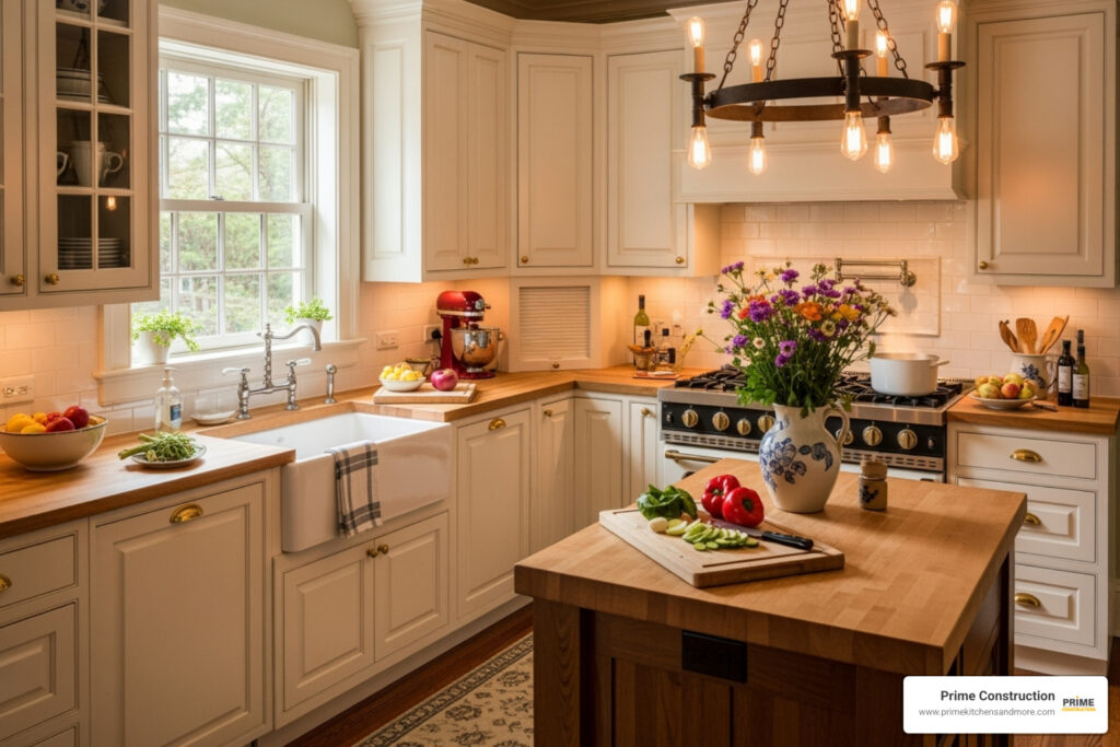 cream traditional kitchen