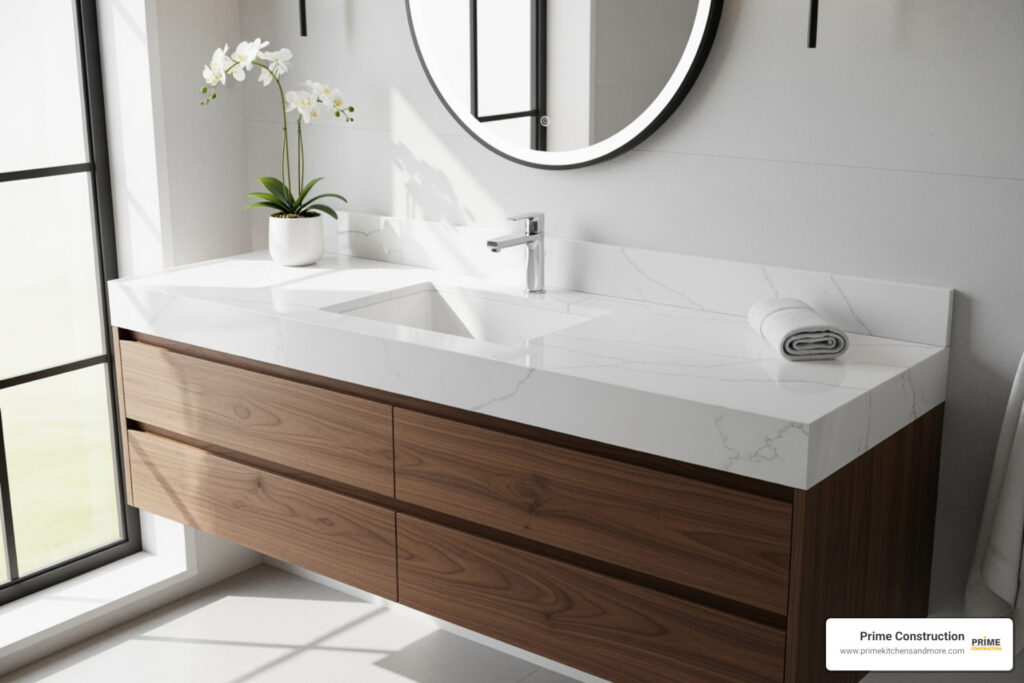 quartz bathroom countertops