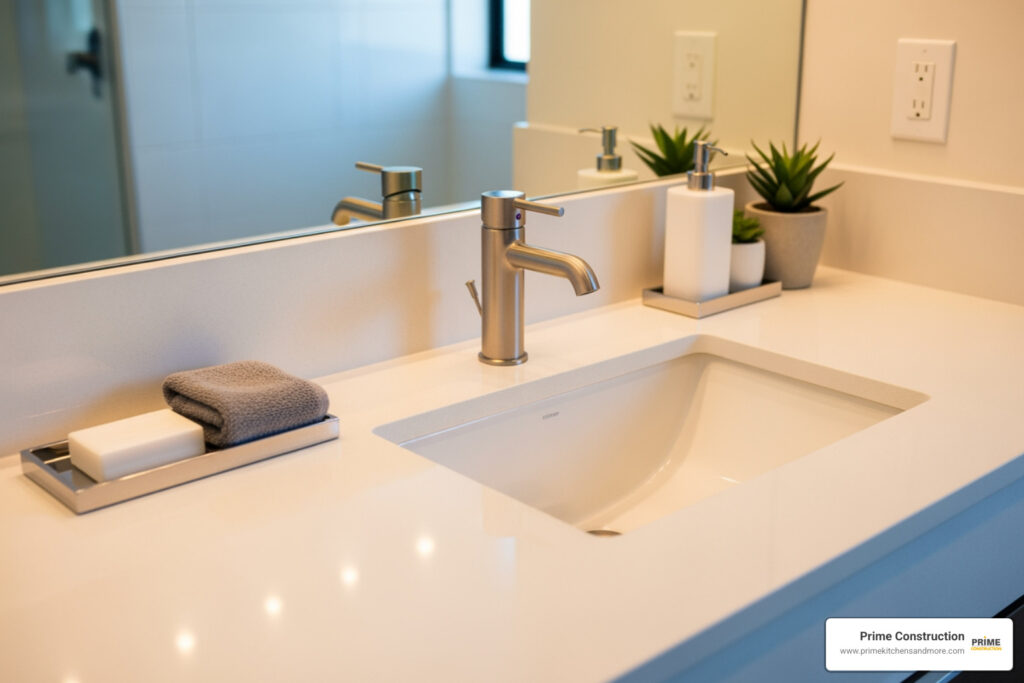 quartz stone bathroom