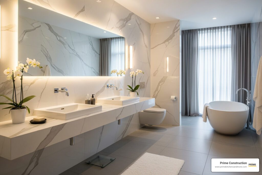 calacatta laza bathroom