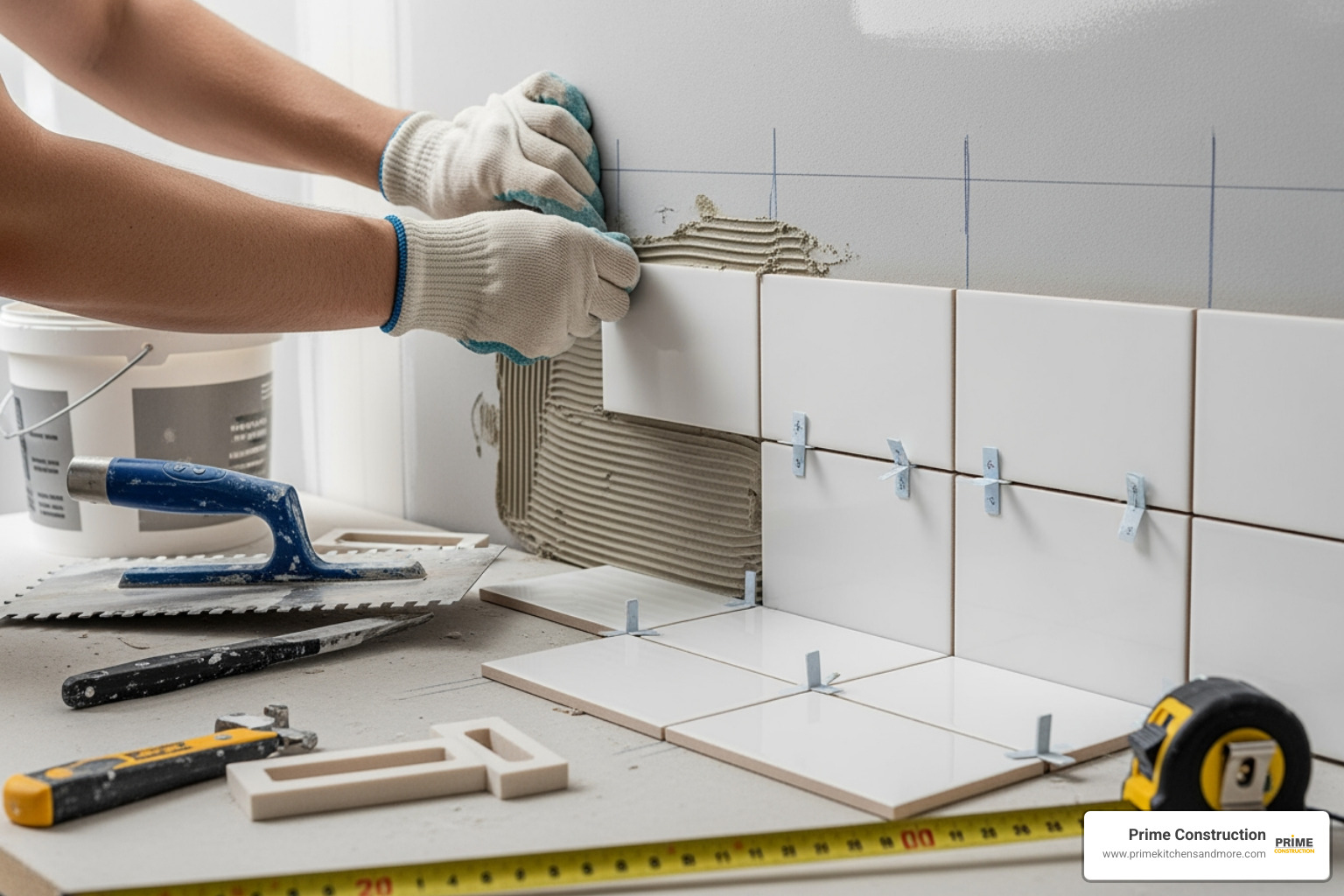 can you install backsplash on painted drywall