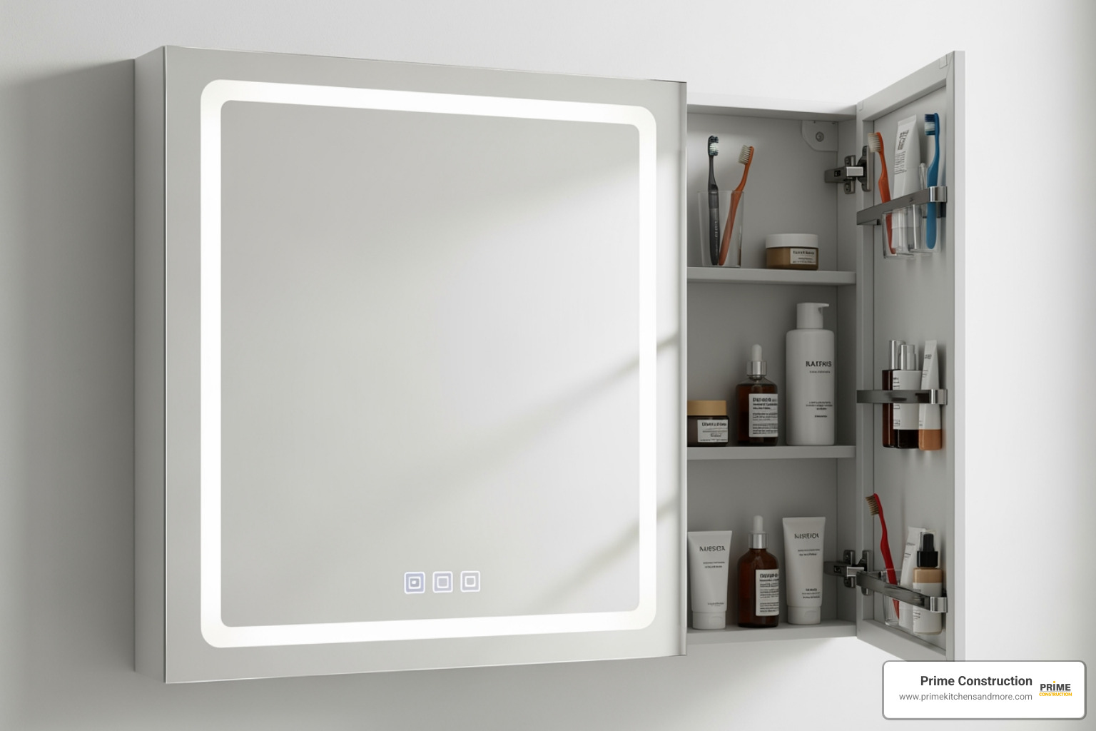 Lighted medicine cabinet