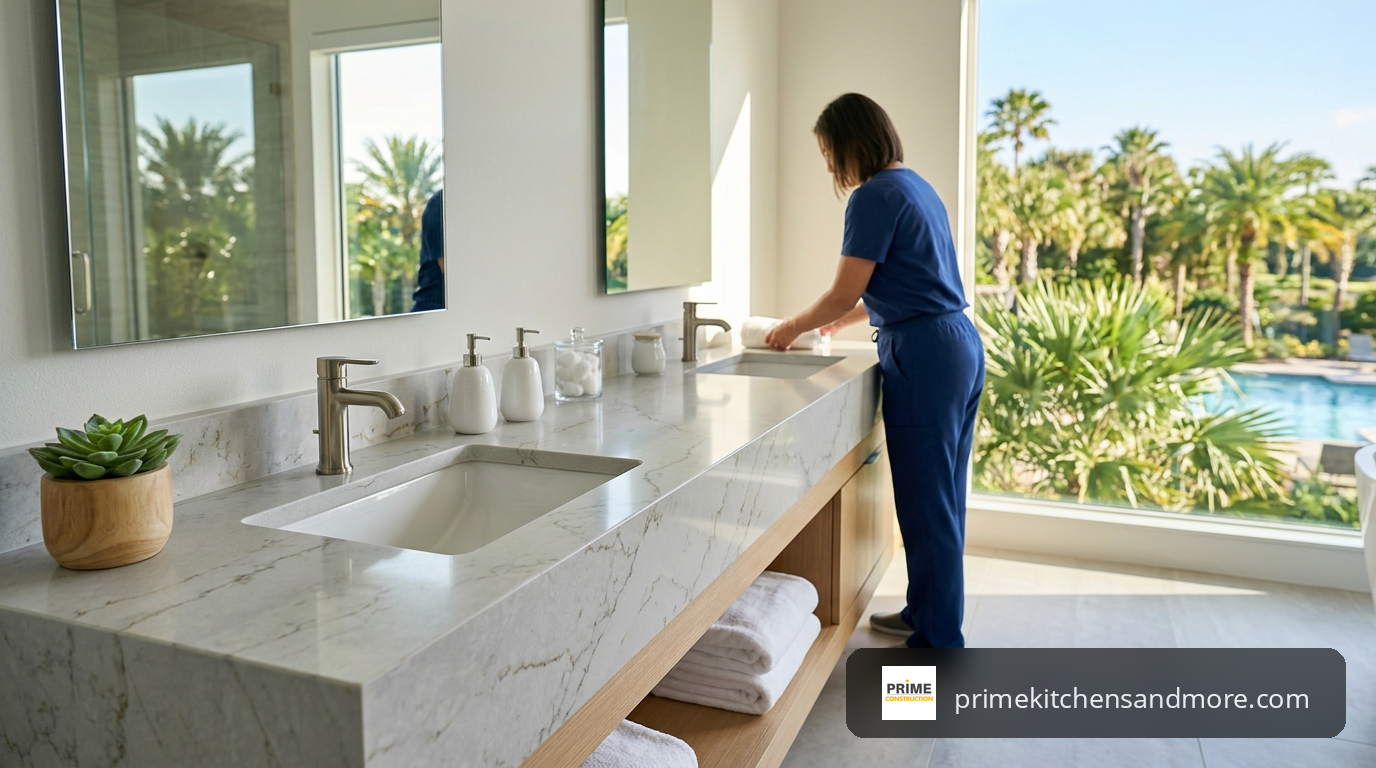 Quartz Countertop Bathroom in Orlando FL: The Complete 2026 Guide to Trends, Costs & Installation - quartz countertop bathroom