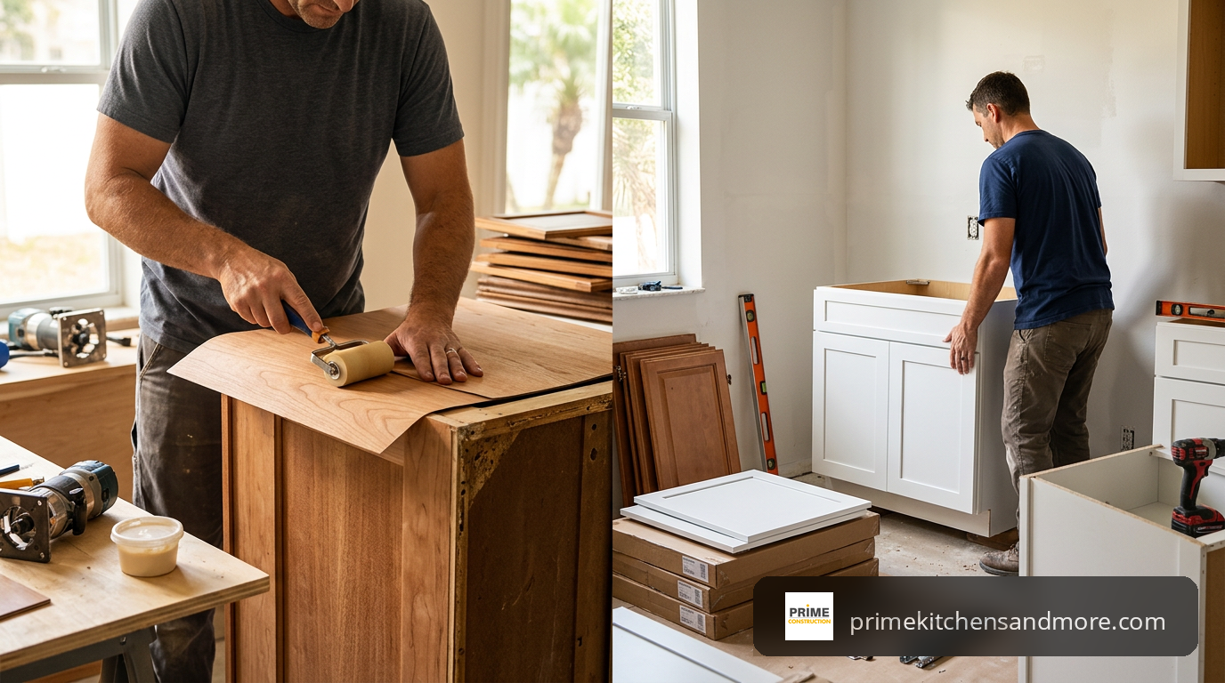 cabinet refacing vs replacement cost in Orlando FL