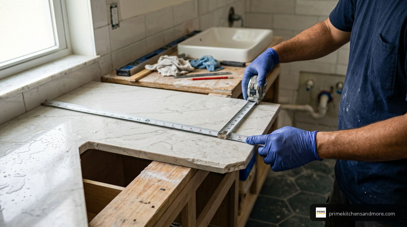 quartz countertop bathroom cost estimate in Orlando FL