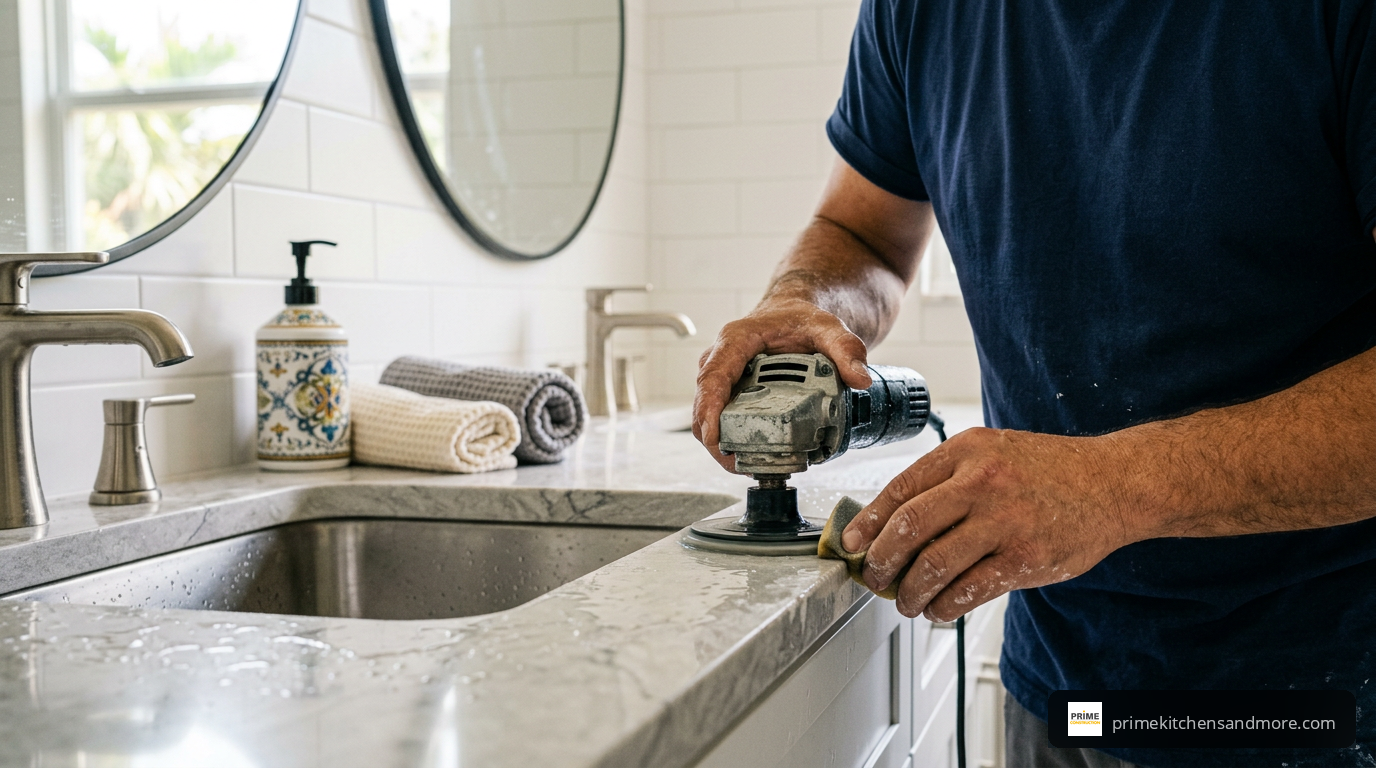 quartz countertops bathroom durability benefits in Orlando FL