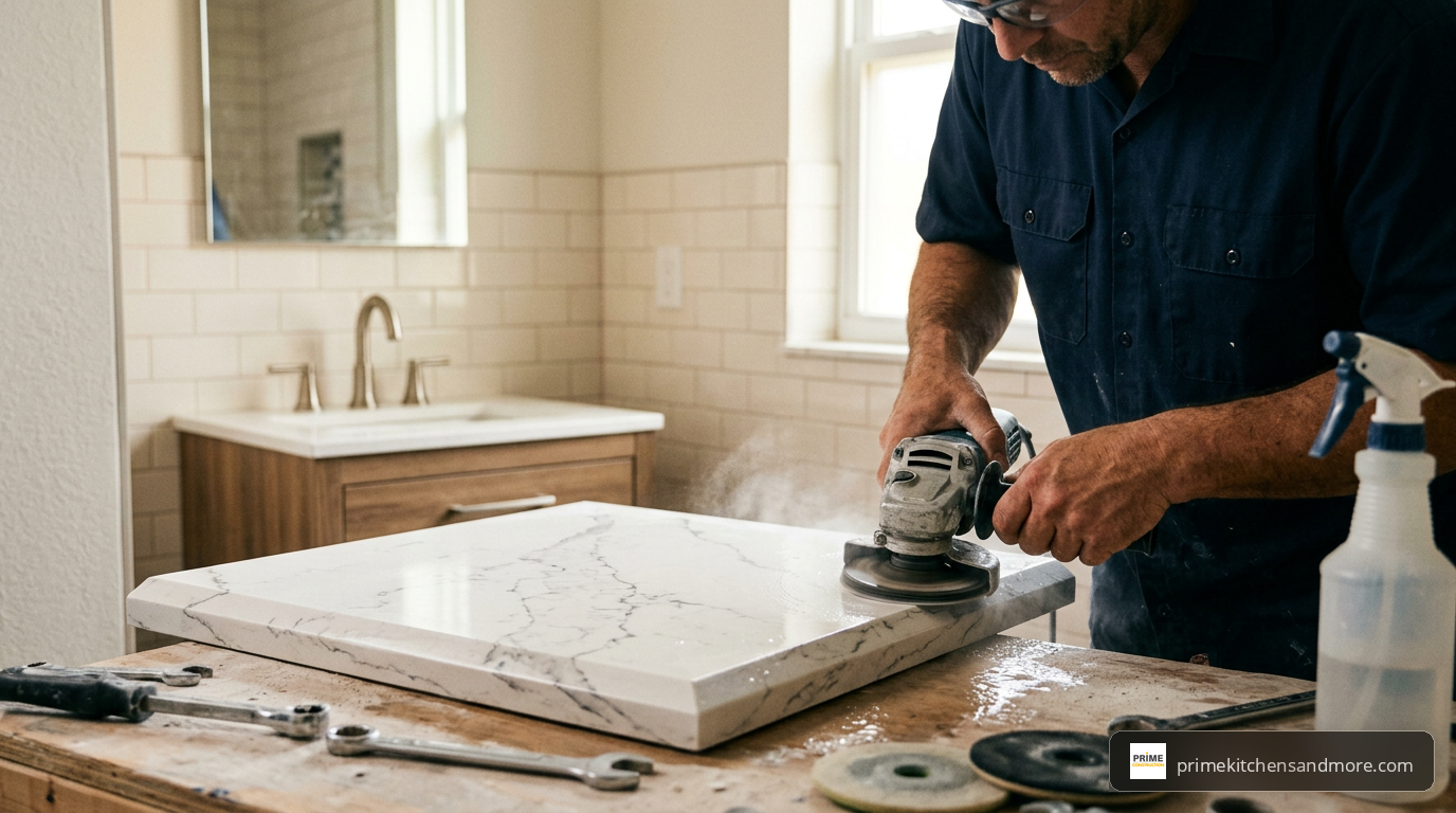 quartz countertops for small bathrooms in Orlando FL
